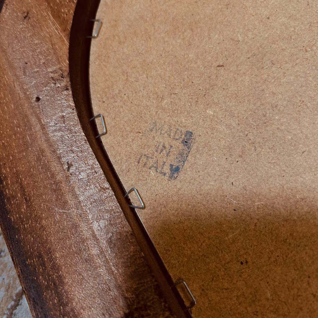 イタリア製　アンティーク　人物画　39x30 絵画　額縁オーク材　額絵