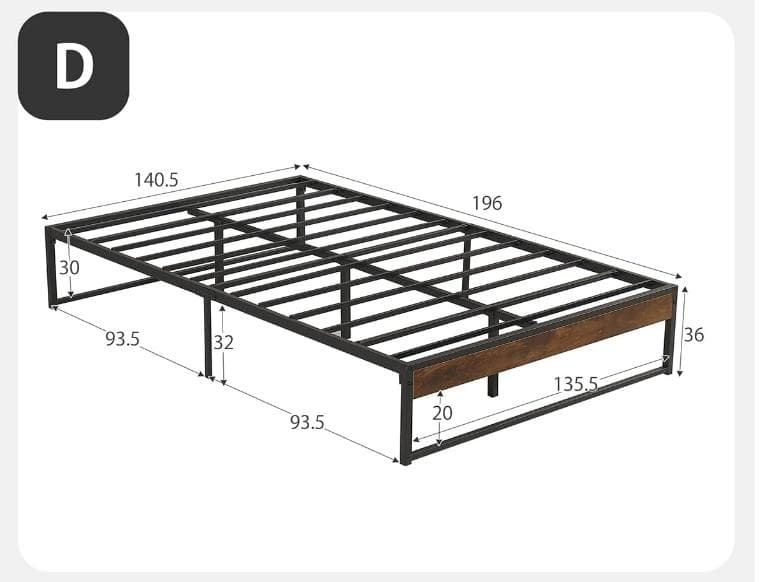 【ダブル D】ベッドフレーム パイプベッド ベッド パイプ 木 シングルベッド