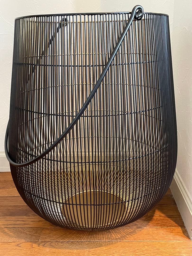 OSAKA By Lambert ブラックメタルワイヤーバスケット 大