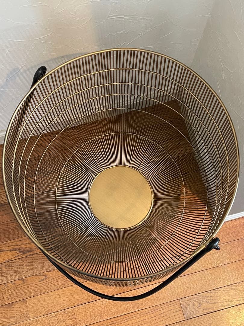 OSAKA By Lambert ブラックメタルワイヤーバスケット 大