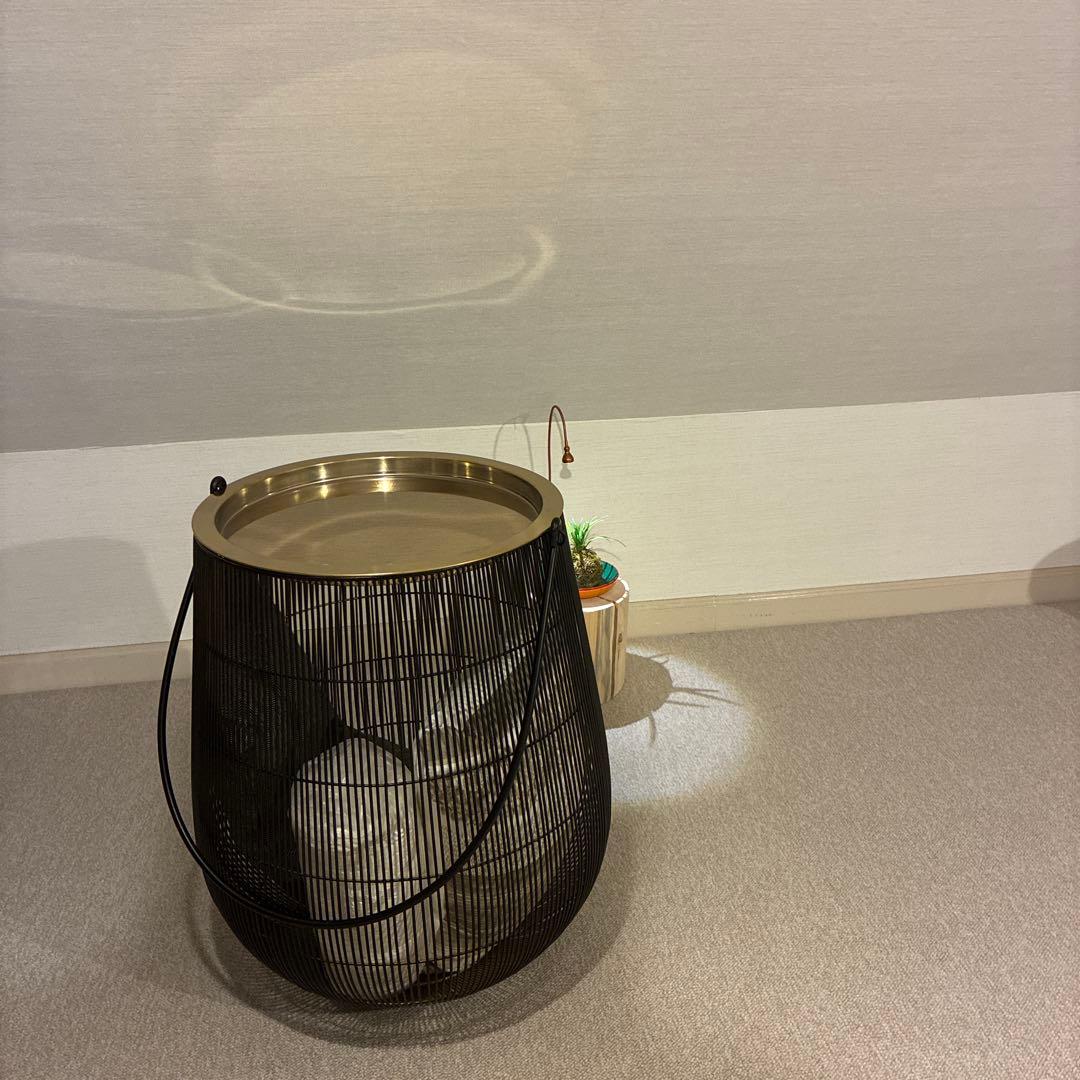 OSAKA By Lambert ブラックメタルワイヤーバスケット 大
