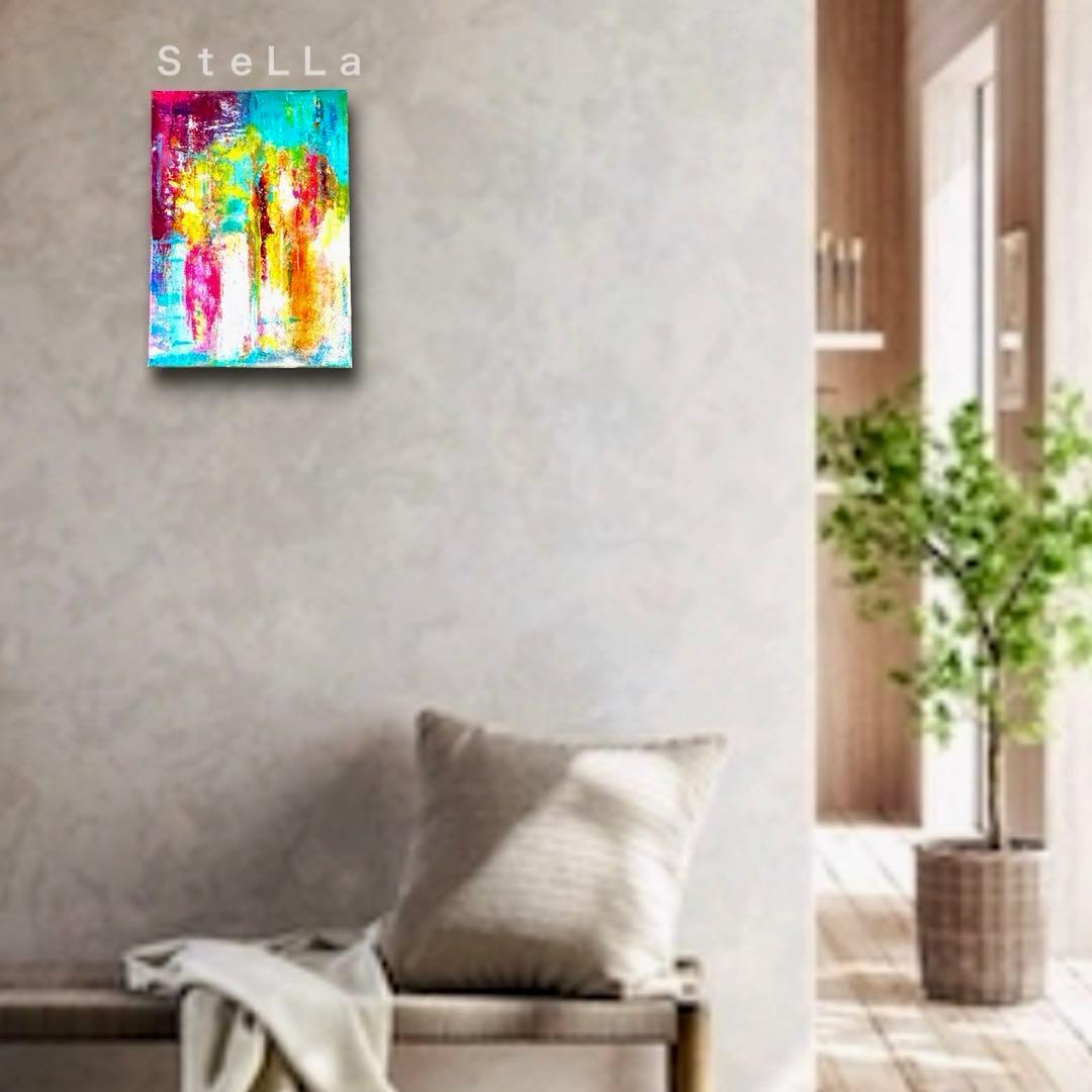 モダンアート　北欧アート　現代アート　マルチカラー　壁掛け　インテリア　絵画　絵