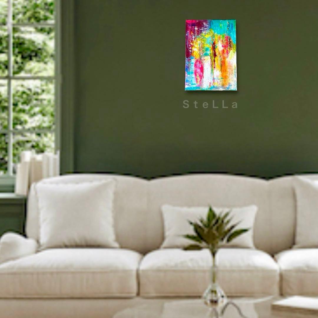 モダンアート　北欧アート　現代アート　マルチカラー　壁掛け　インテリア　絵画　絵