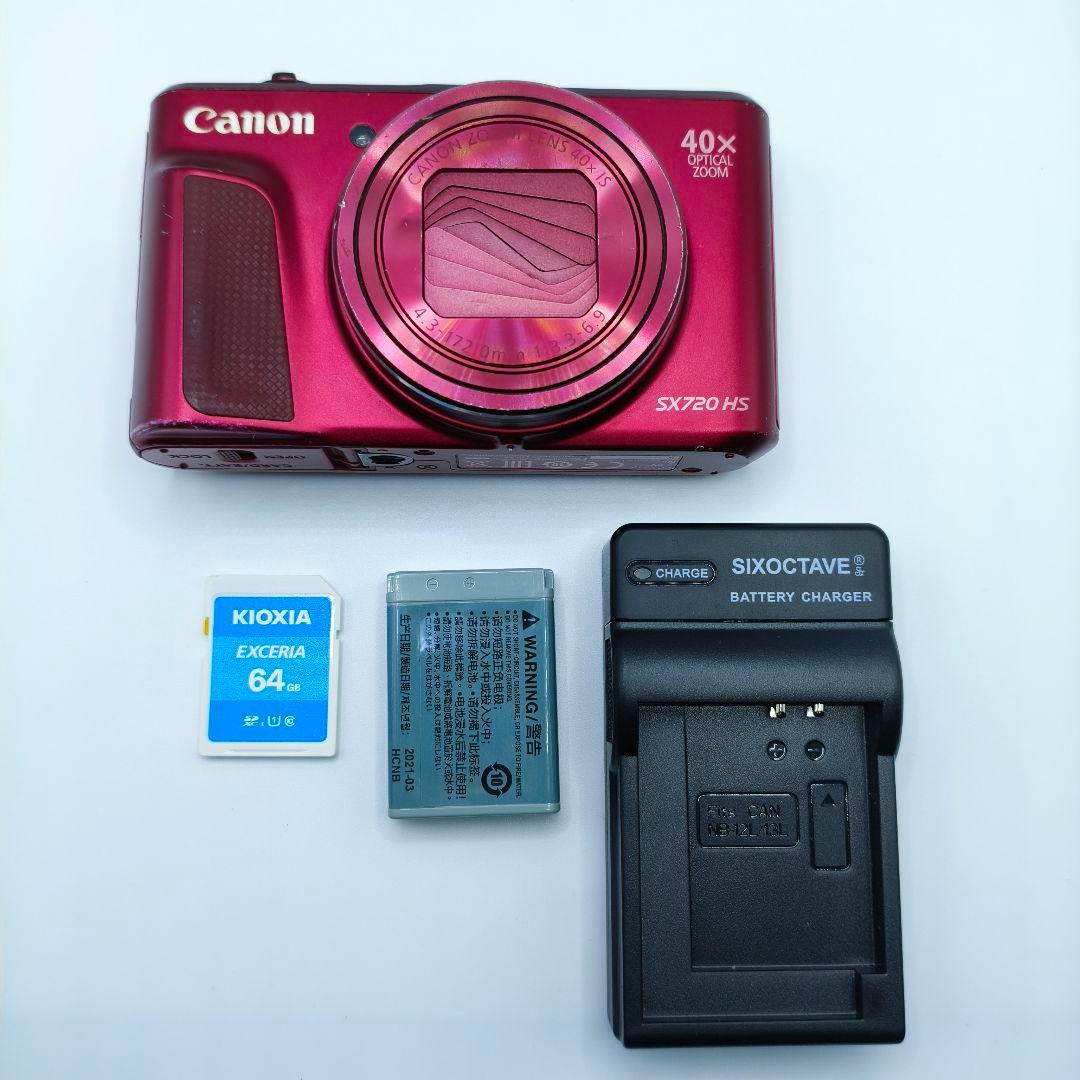 【訳あり】光学40倍　Canon PowerShot SX720 HS　レッド