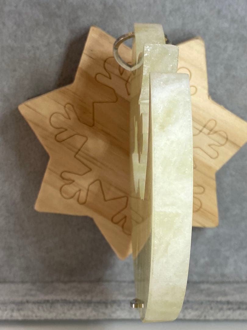 TZ468-2セール★虹入りシトリン月に乗った妖精回転台座セット天然石置物