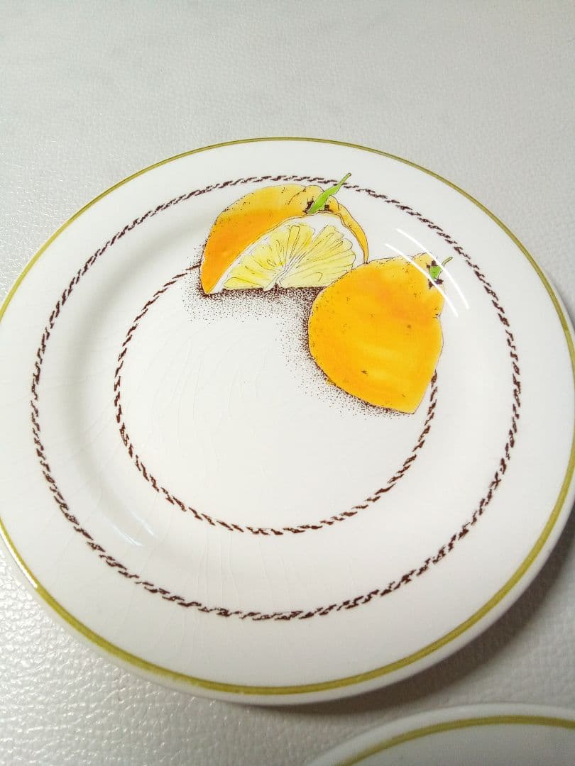 す*か様 Gien ジアン　レモン　ケーキ皿　アンティーク　希少 な 6枚 セッ