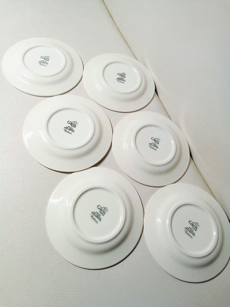 す*か様 Gien ジアン　レモン　ケーキ皿　アンティーク　希少 な 6枚 セッ