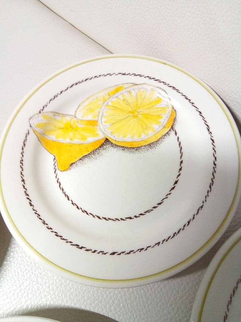 す*か様 Gien ジアン　レモン　ケーキ皿　アンティーク　希少 な 6枚 セッ