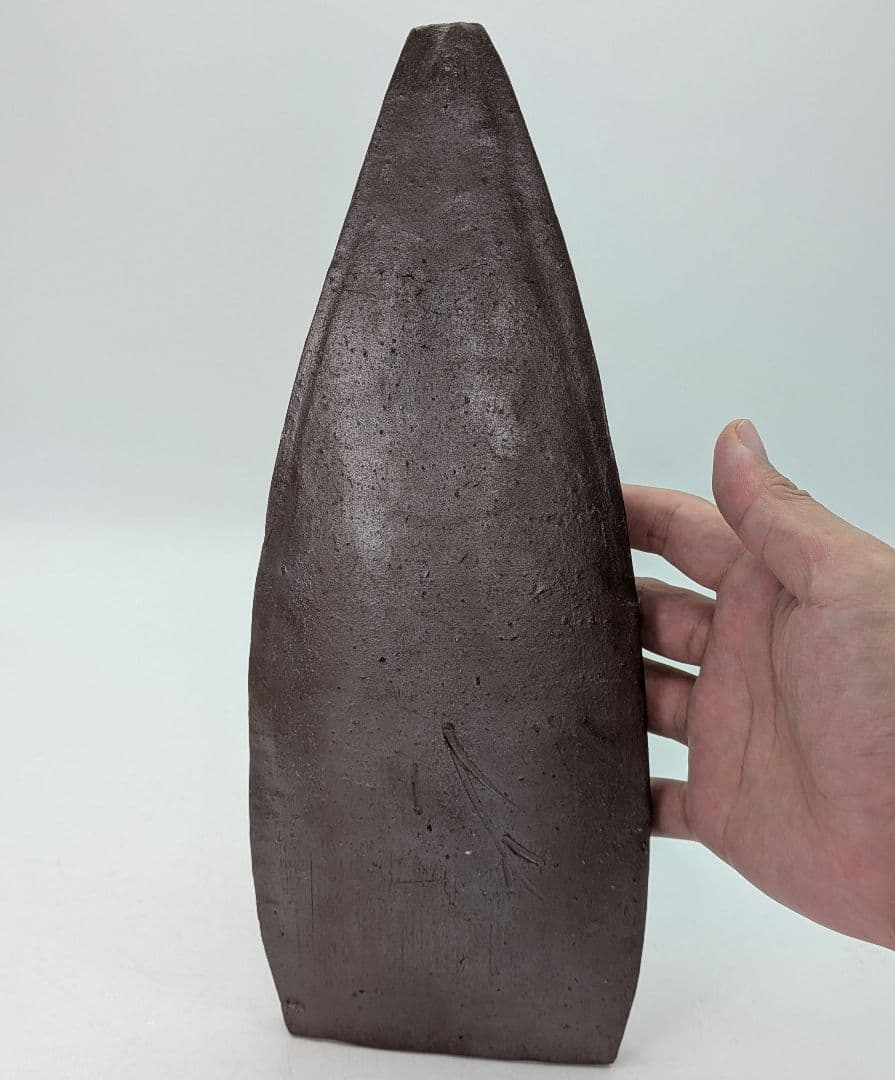 人間国宝 藤原雄 備前焼 皿 合箱栞 長皿 食器 菓子器 菓子皿 在銘 物故作家