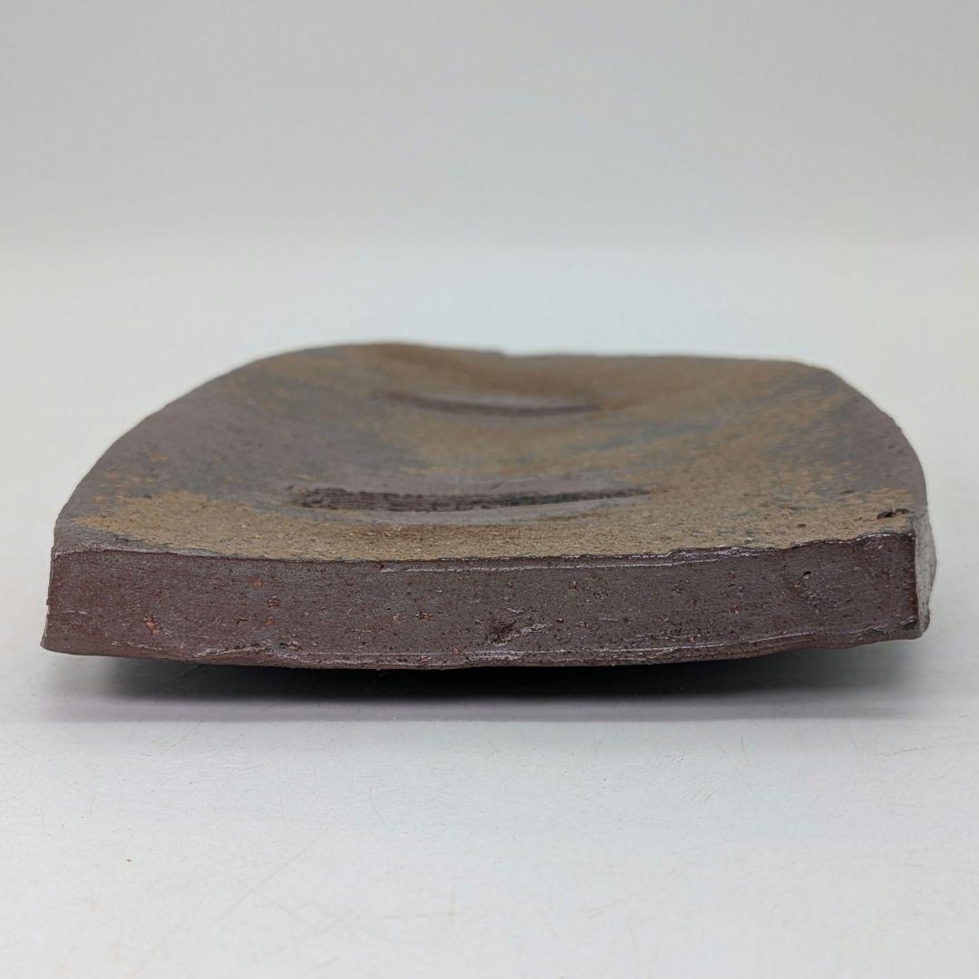 人間国宝 藤原雄 備前焼 皿 合箱栞 長皿 食器 菓子器 菓子皿 在銘 物故作家