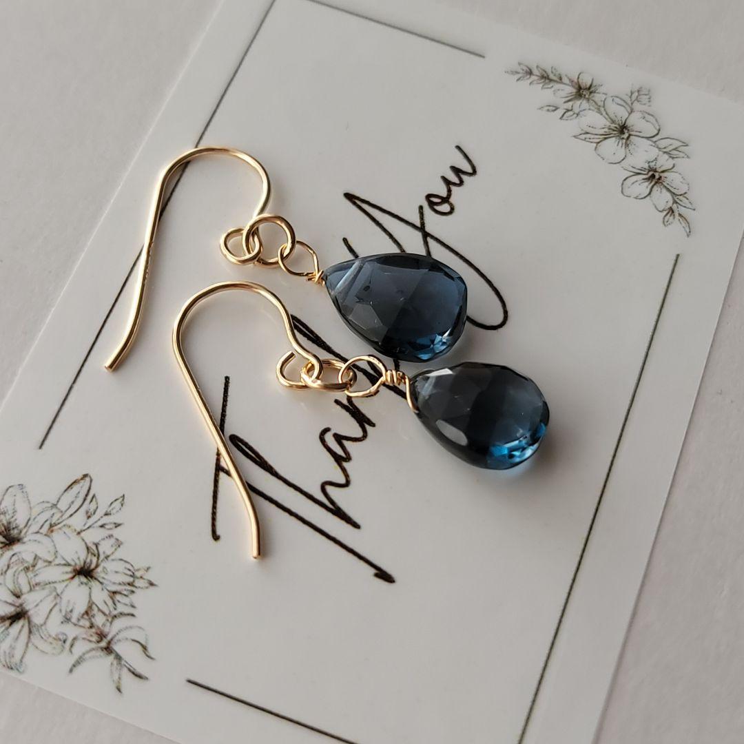 【14kgf 】神秘性を纏う＊ラブラドライトブレスレット&ロングピアス