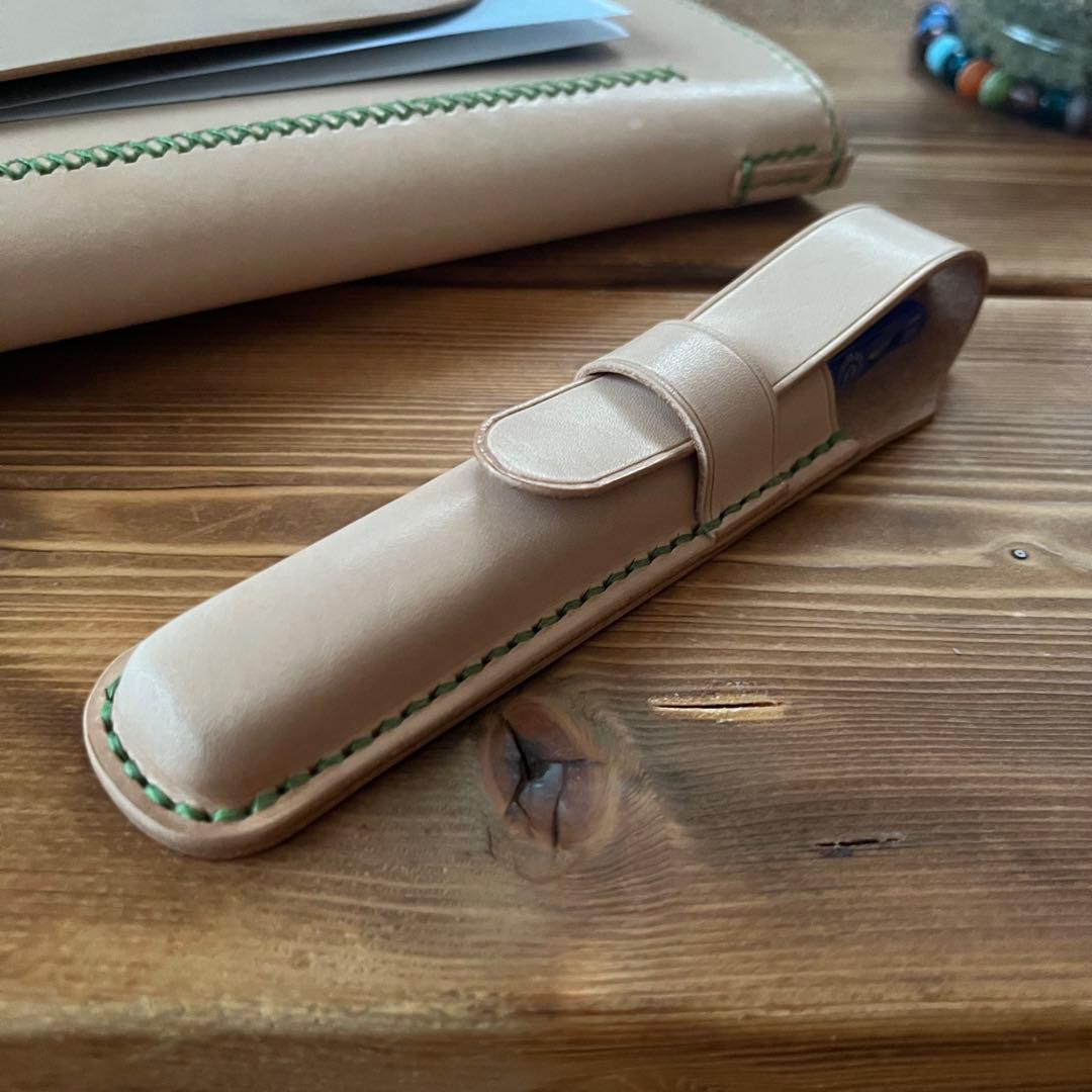 ヌメ革のA5サイズ 手帳カバー117 ペンケース65