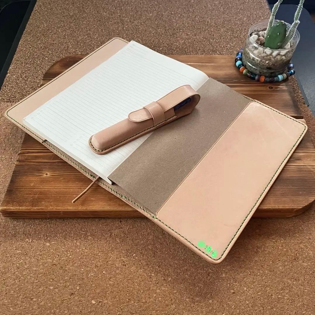 ヌメ革のA5サイズ 手帳カバー117 ペンケース65