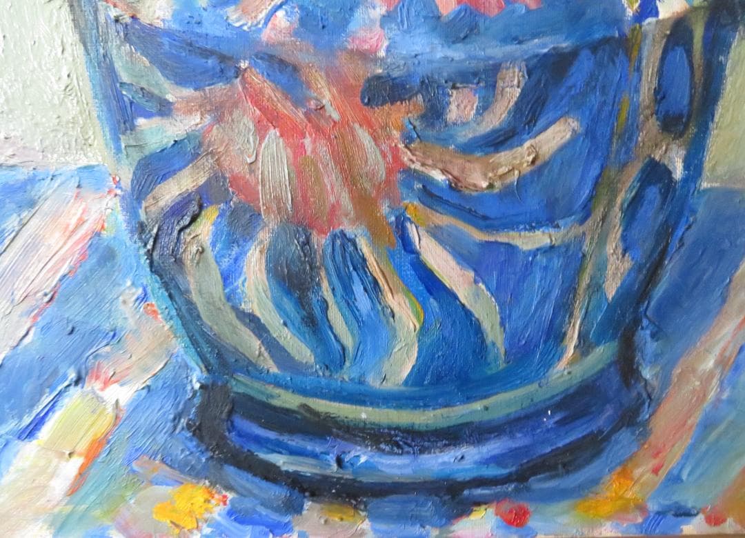 ◆ 坂田黎一　「薔薇」（仮題）　油彩　F20号　大作　創元会会員　◆