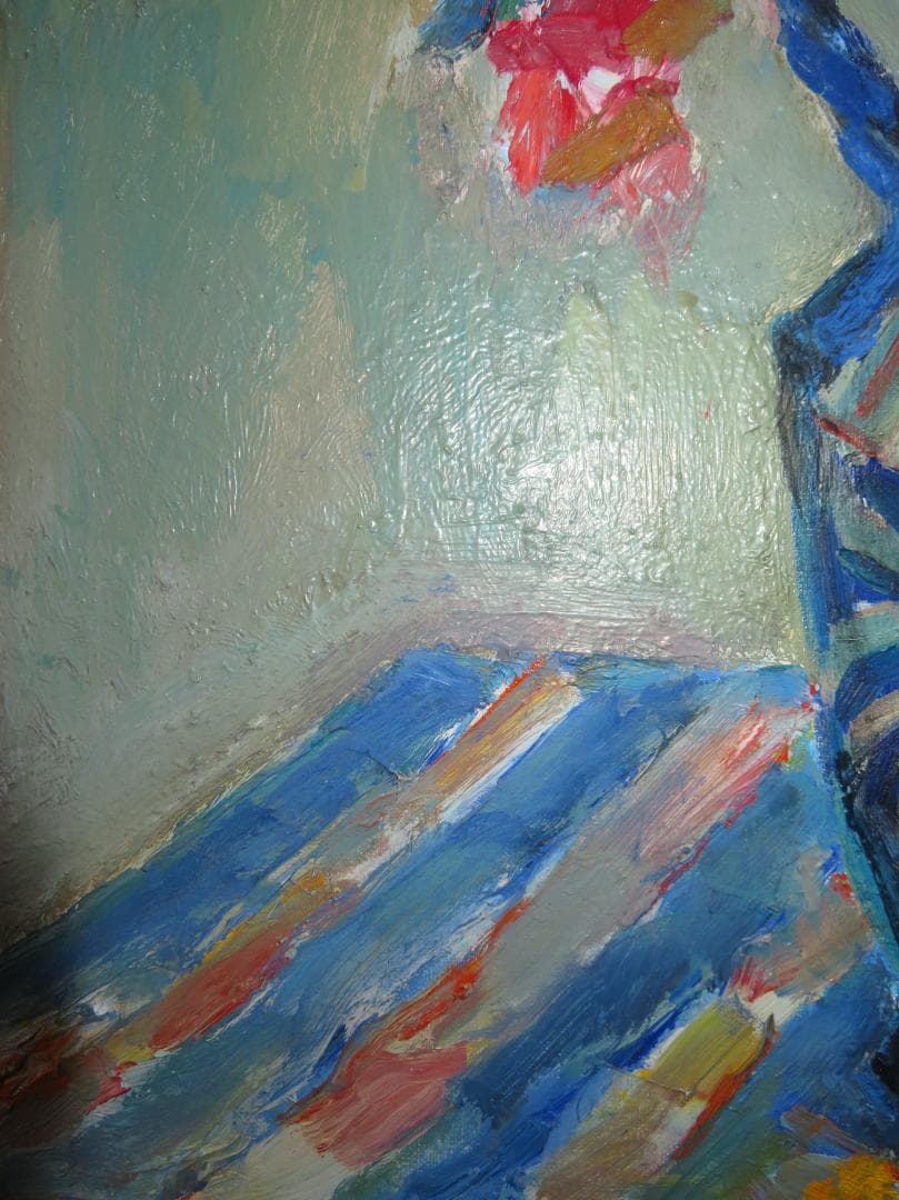 ◆ 坂田黎一　「薔薇」（仮題）　油彩　F20号　大作　創元会会員　◆