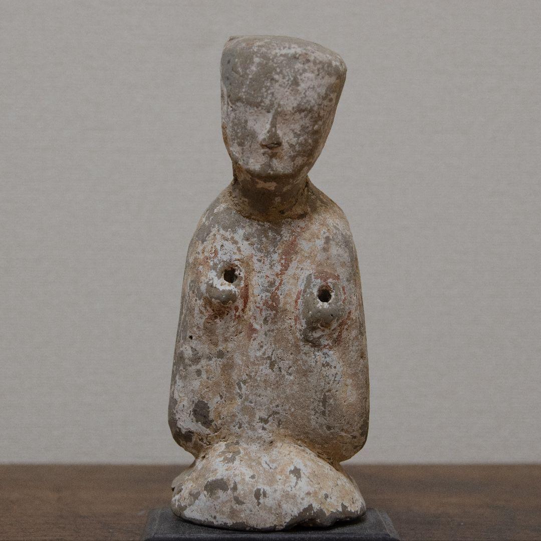 漢　陶俑　加彩　古美術　中国　仏教美術