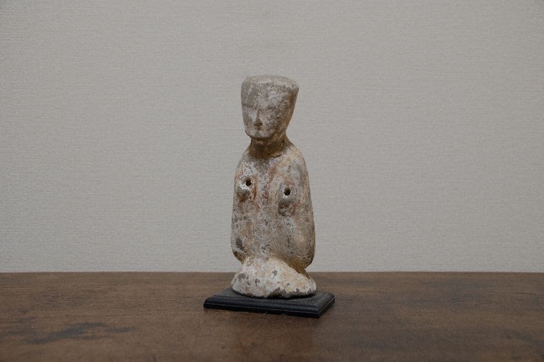 漢　陶俑　加彩　古美術　中国　仏教美術