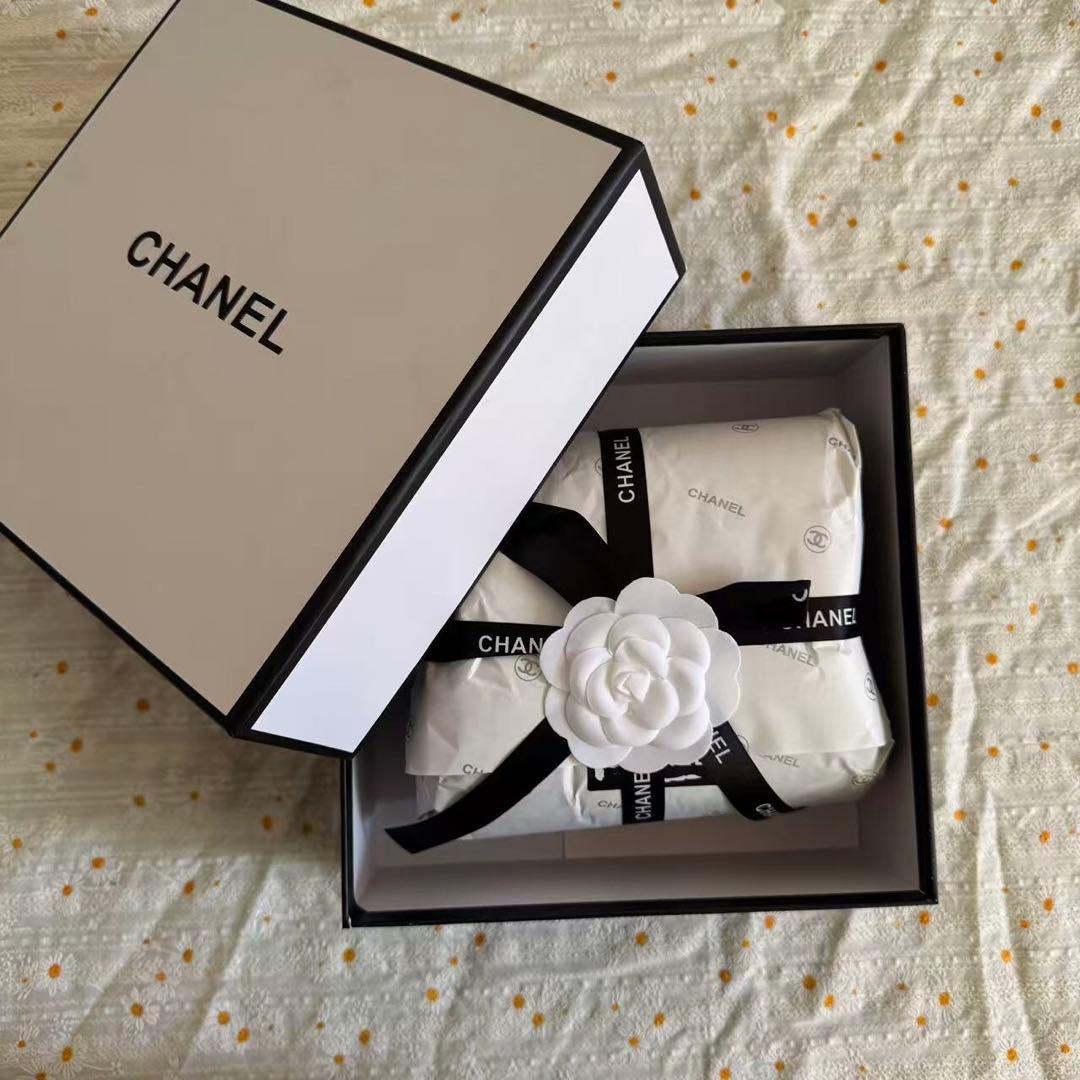 CHANEL ノベルティ リバーシブル スカーフ マフラー　カシミア　シルク