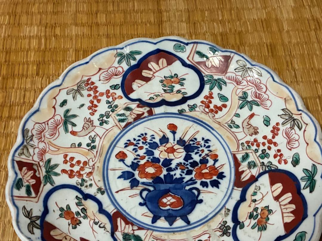 古伊万里 伊万里 龍紋 色絵 中皿 二枚 まとめて 時代物