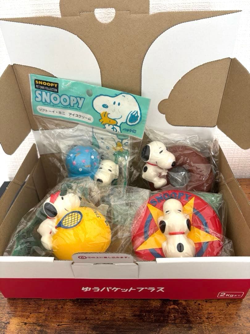 【希少・未開封】スヌーピー 昭和レトロ 犬用おもちゃ 4点SET ウインク製