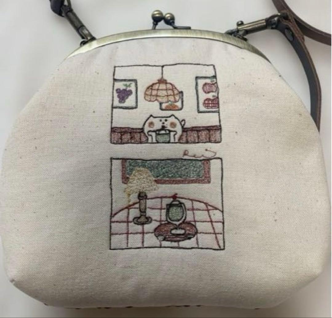 新品　未使用　作家様　がま口バッグ　ポシェット