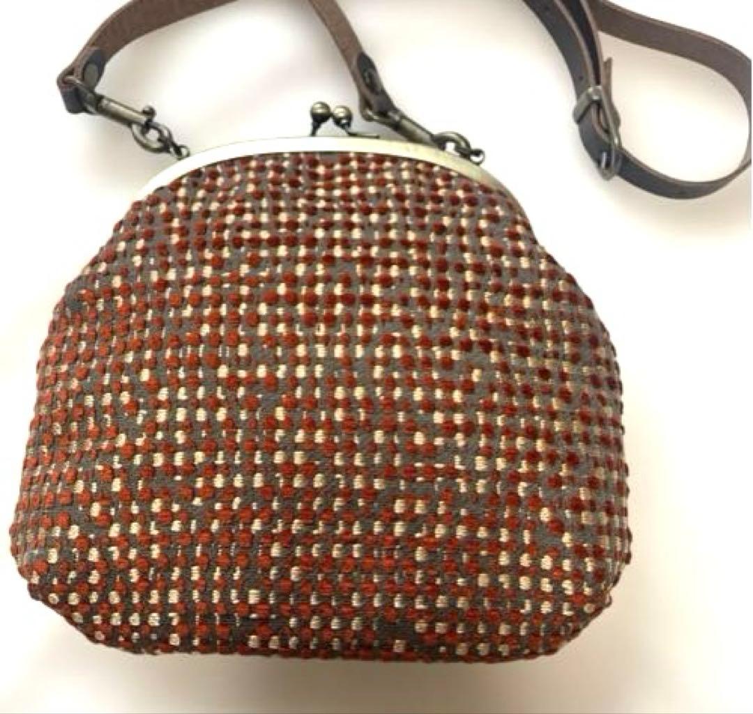 新品　未使用　作家様　がま口バッグ　ポシェット