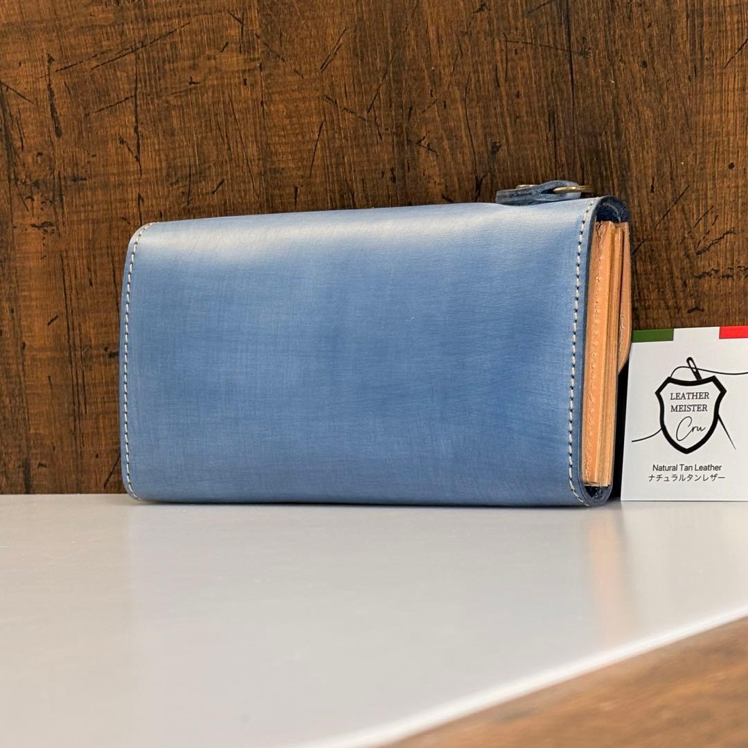 長財布 本革 ブライドルレザー メンズ ヌメ革　ロングウォレット　栃木レザー