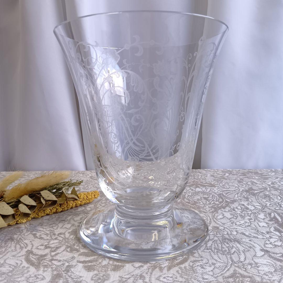 バカラ パルメ 不死鳥 フラワーベース 花瓶 ガラス クリスタル 美品