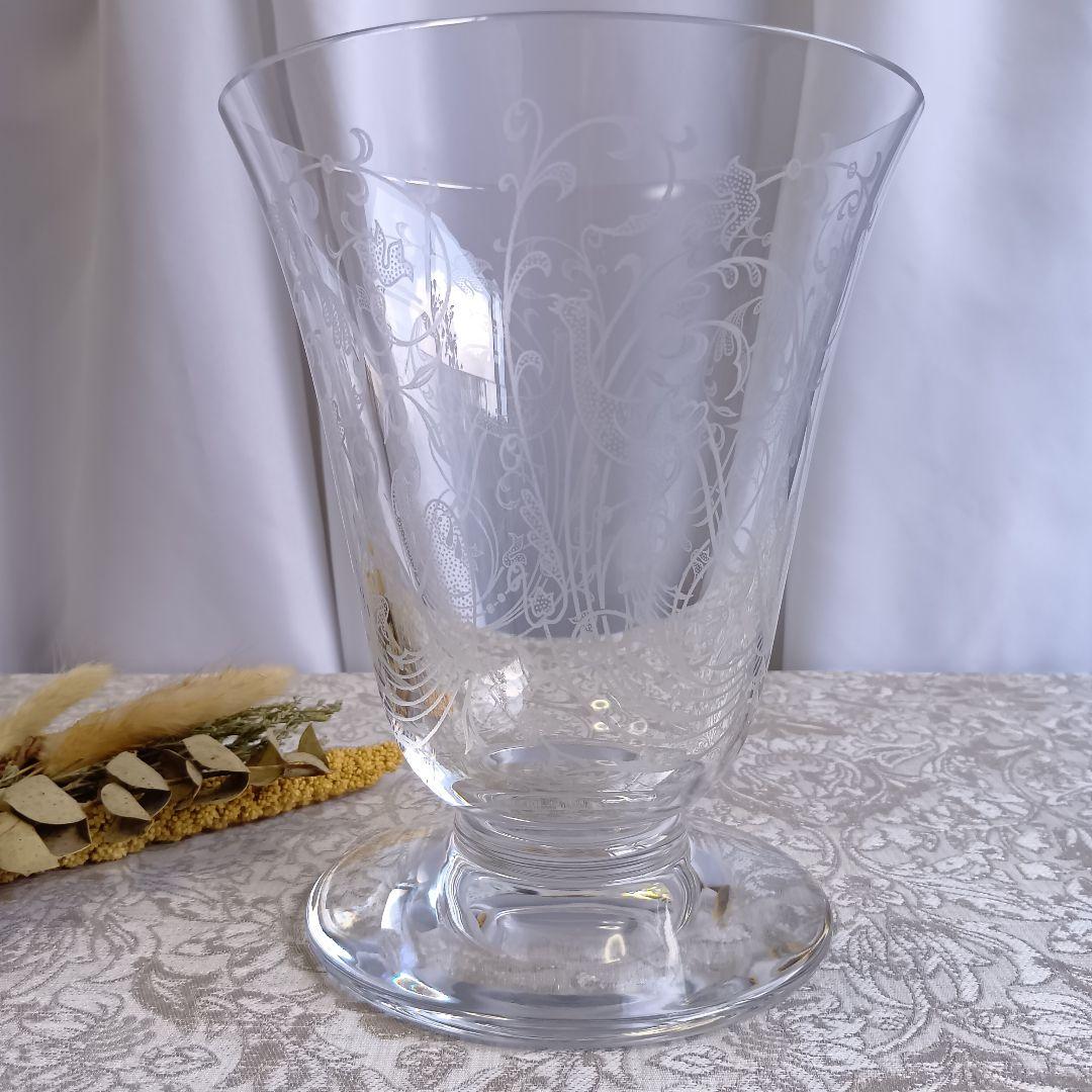 バカラ パルメ 不死鳥 フラワーベース 花瓶 ガラス クリスタル 美品