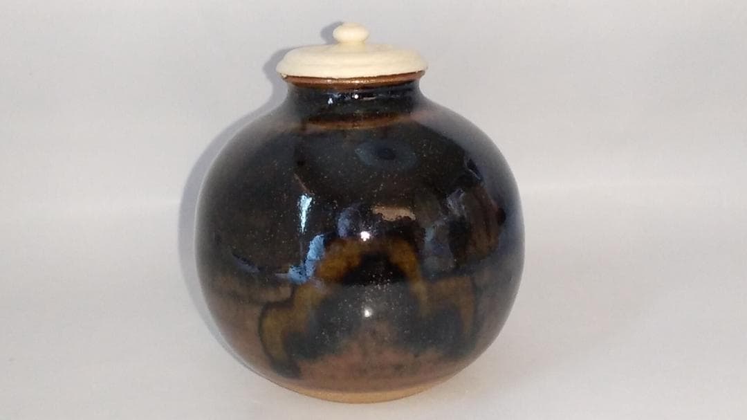 松本鉄山 松本鐵山 中興名物写 岩城文琳茶入 仕覆 浪花色白極緞子 共箱 新品