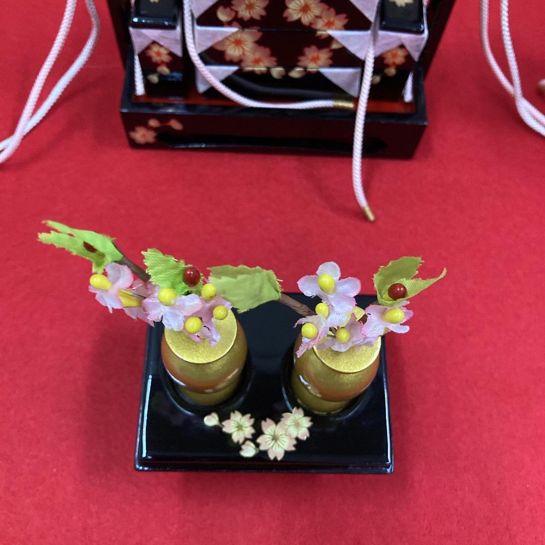 D3-5 可愛い！雛道具25号６点セット　ひな道具　三段飾り道具　雛人形　重箱