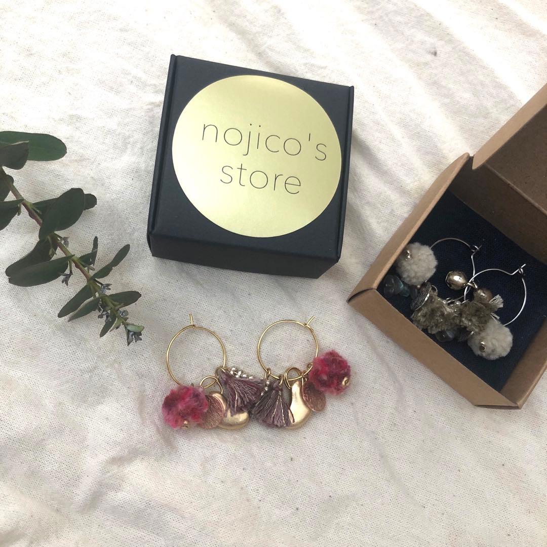 ハンドメイドピアス＊『色彩と飾りの魔法』ボンボン×タッセル　カスタムオーダーOK