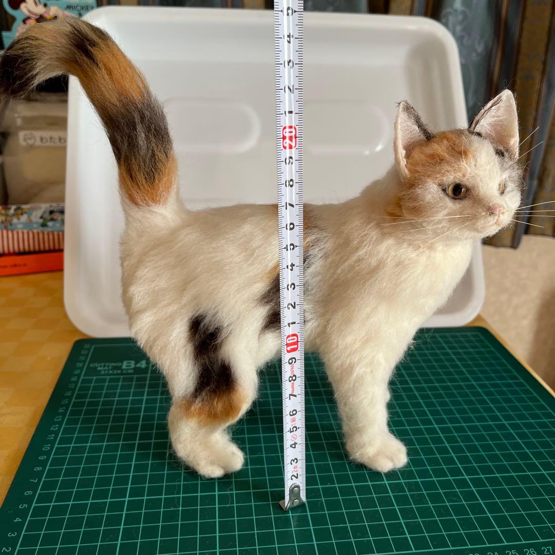 ♡MARIE♡プロフ必読です♪ 羊毛フェルト　猫　No.1 三毛