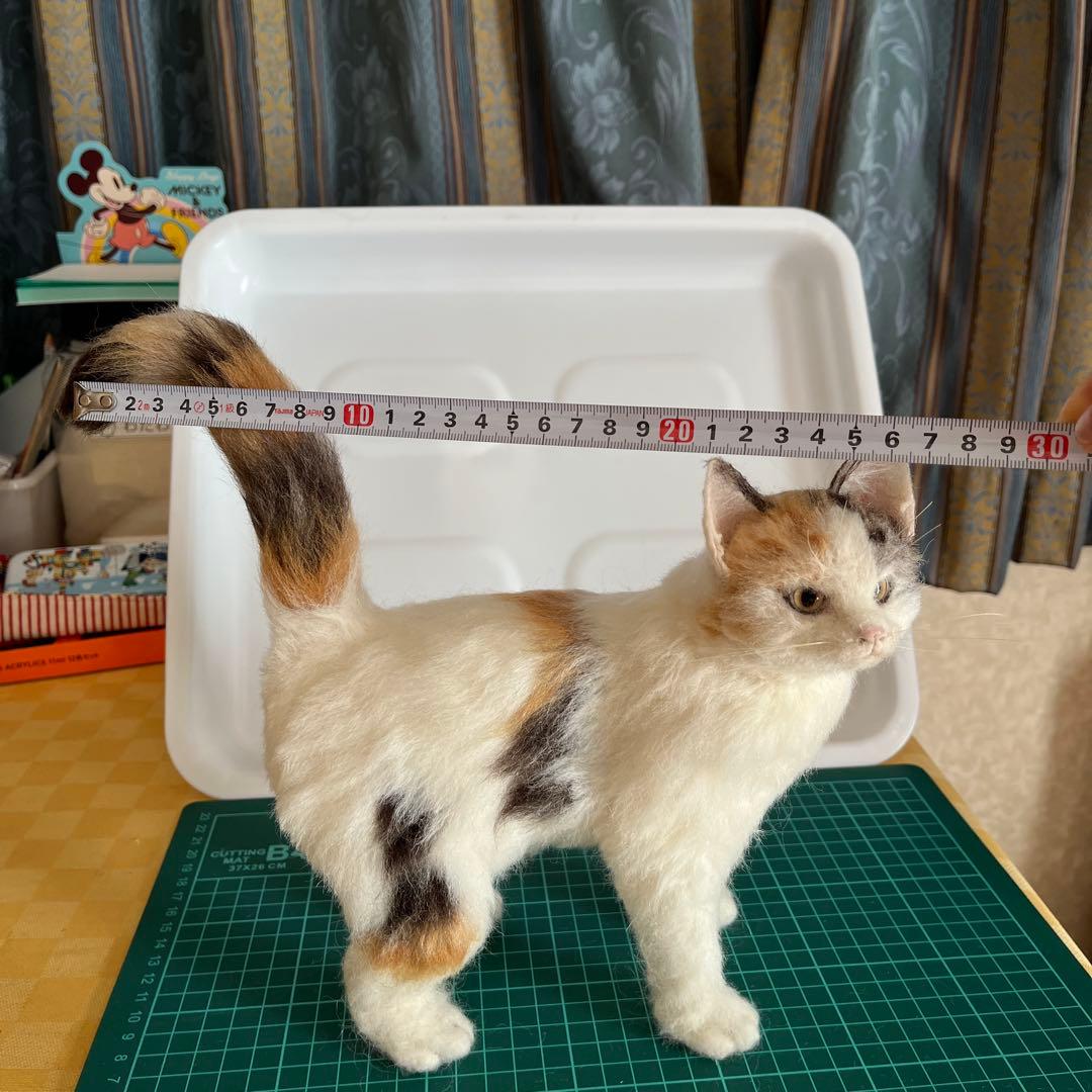 ♡MARIE♡プロフ必読です♪ 羊毛フェルト　猫　No.1 三毛