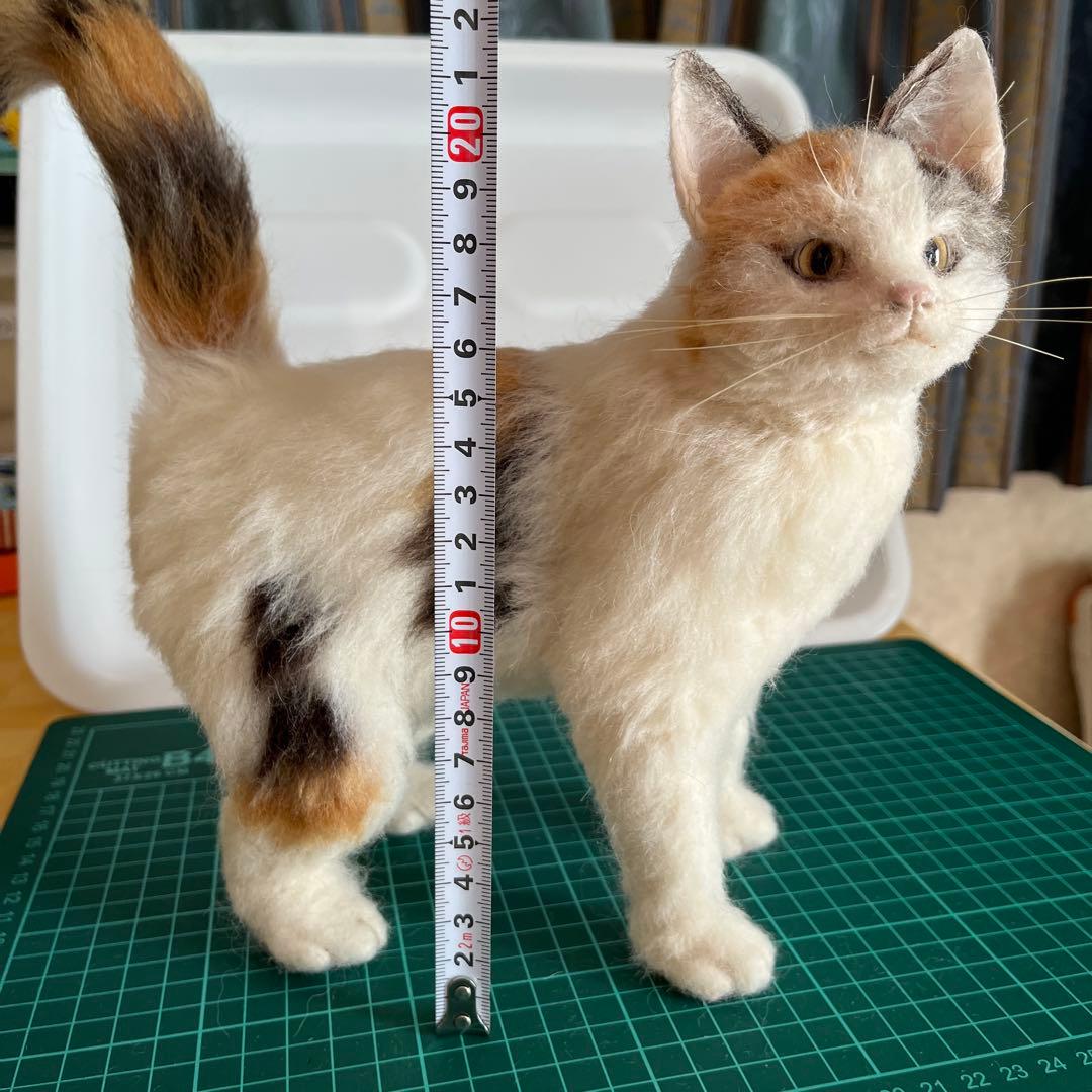 ♡MARIE♡プロフ必読です♪ 羊毛フェルト　猫　No.1 三毛