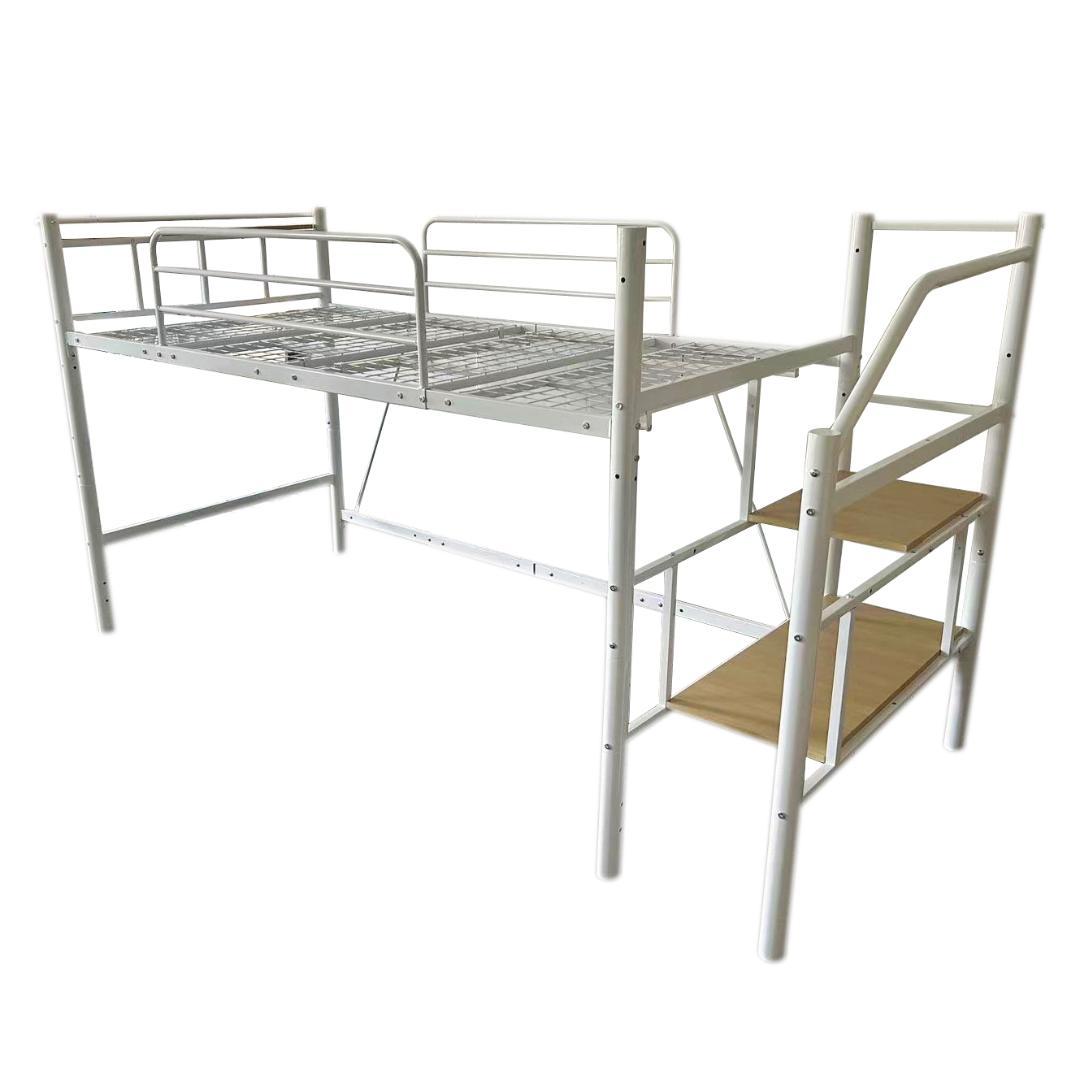 ロフトベッド パイプベッド【メッシュ床板・Sシングル】耐荷重150kg 北欧風