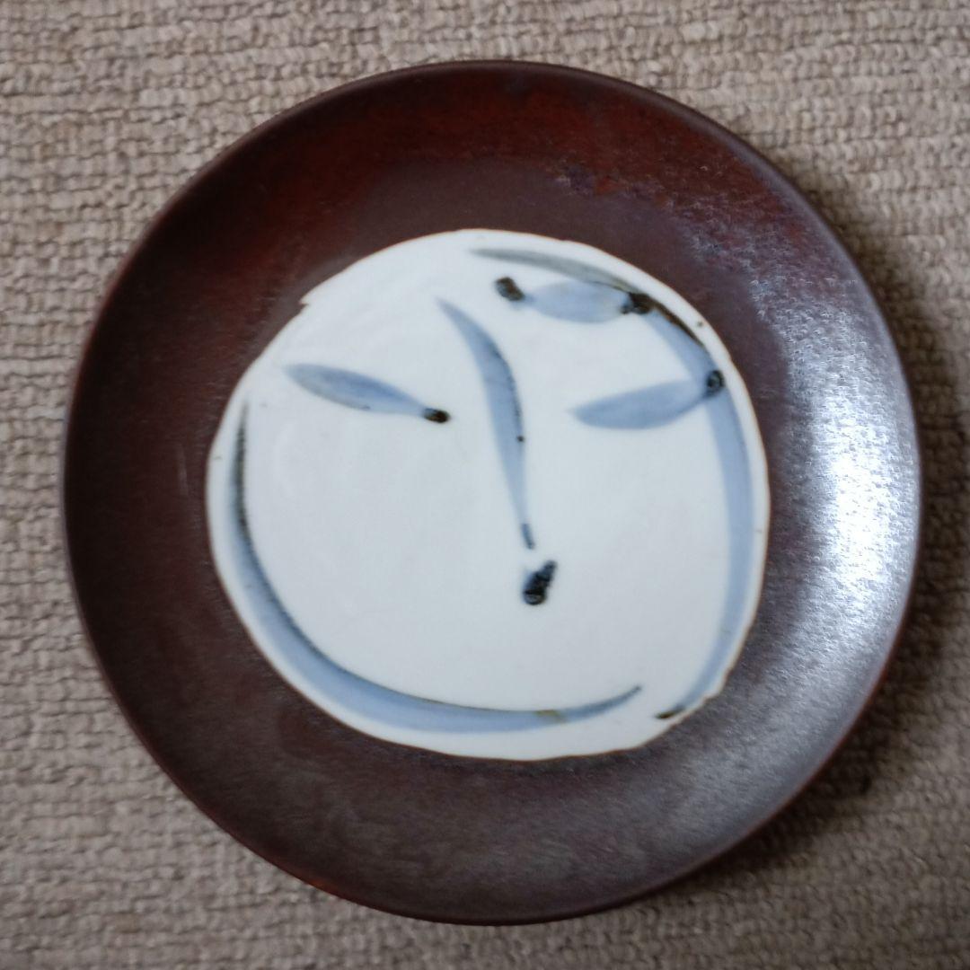 佐藤勝彦 陶器 絵皿 仏様 お地蔵様 顔 5点セット サイン 未使用 希少