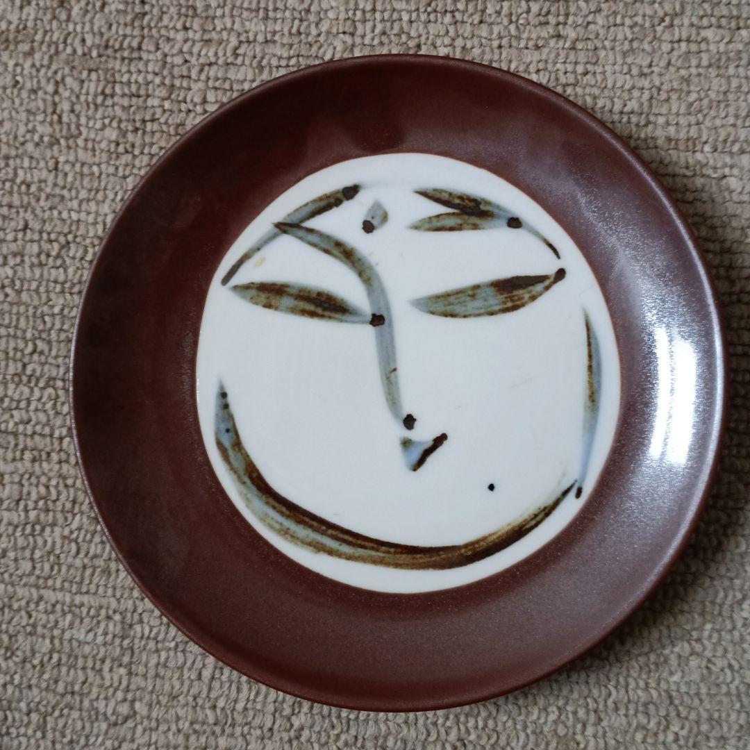 佐藤勝彦 陶器 絵皿 仏様 お地蔵様 顔 5点セット サイン 未使用 希少