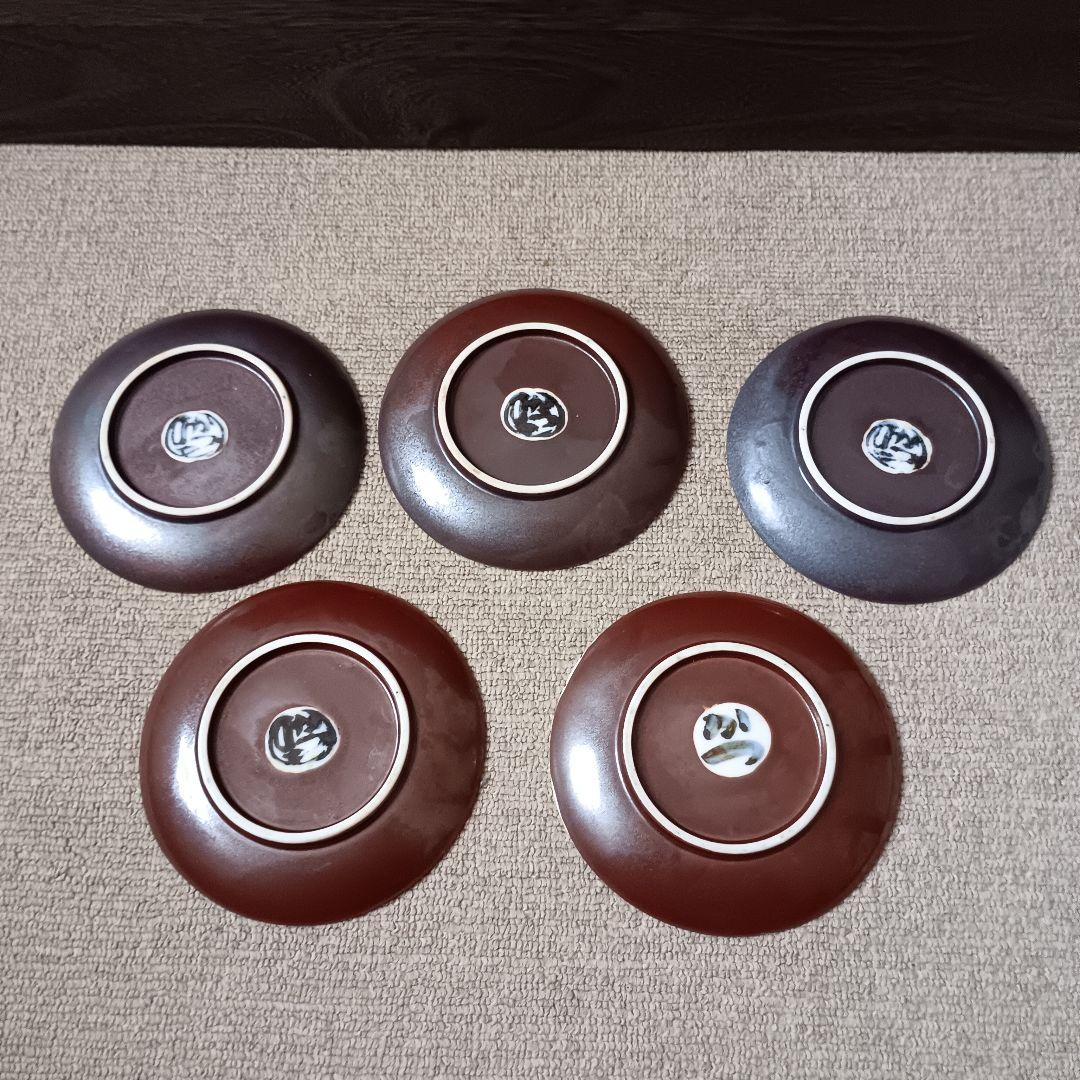 佐藤勝彦 陶器 絵皿 仏様 お地蔵様 顔 5点セット サイン 未使用 希少