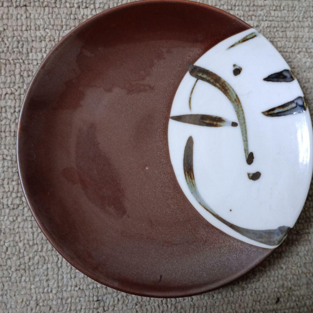 佐藤勝彦 陶器 絵皿 仏様 お地蔵様 顔 5点セット サイン 未使用 希少