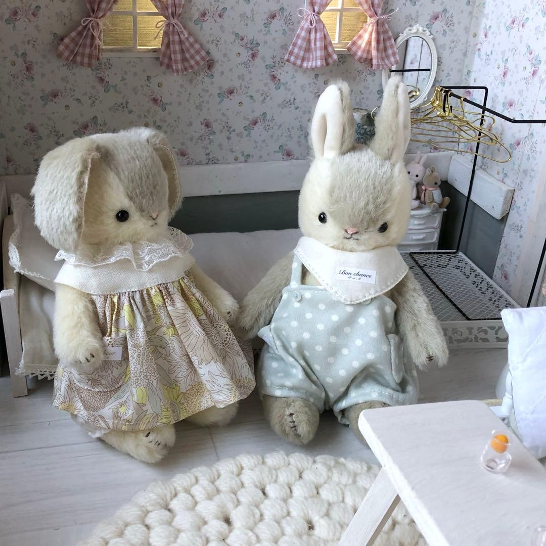 ハンドメイド　春うさぎくん　ぬいぐるみ