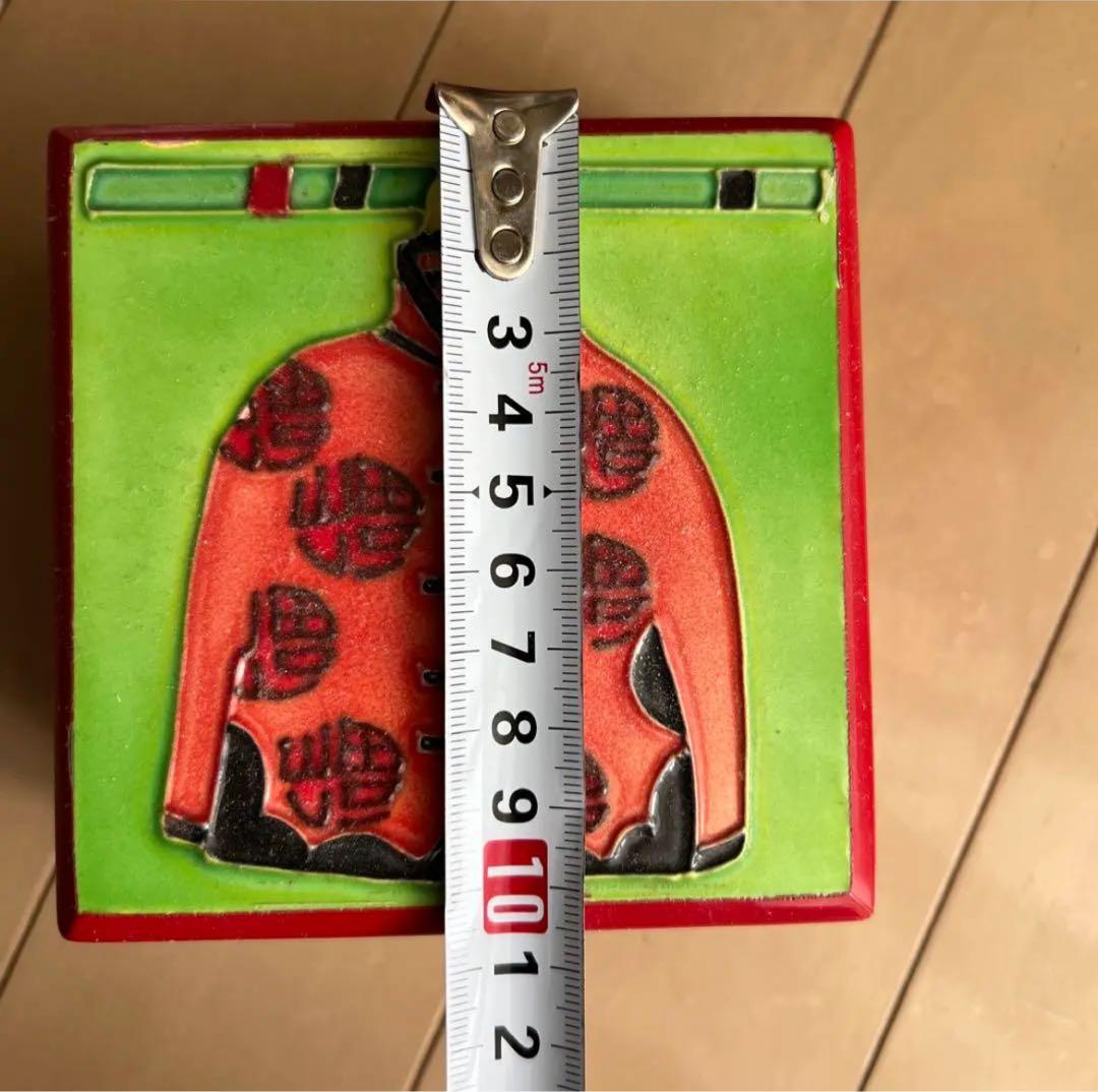 値下げ青蘭工舎 PURELAND 陶板画×漆器 シノワズリ 小物入れ 新品×２個