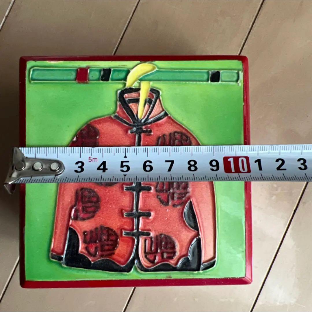 値下げ青蘭工舎 PURELAND 陶板画×漆器 シノワズリ 小物入れ 新品×２個