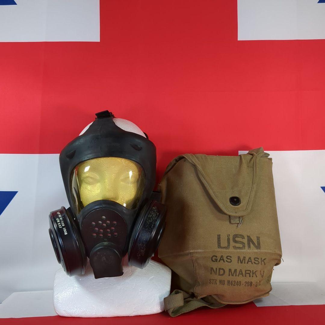 【実物美品】アメリカ海軍 Mark Vガスマスク＆バッグ付き（曇り止め付き）