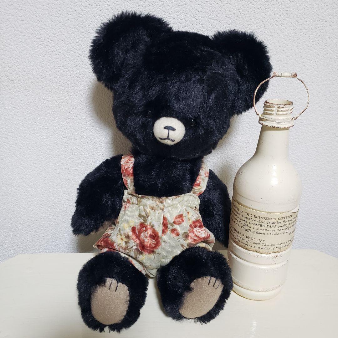 No.640 テディベア　ブラック×サロペット
