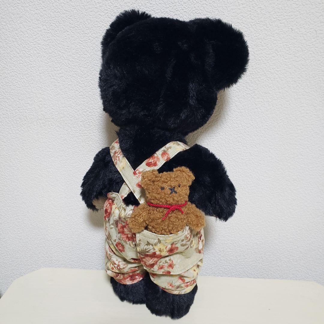 No.640 テディベア　ブラック×サロペット