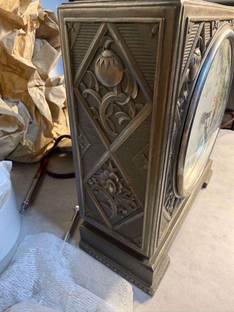 精工舎 電無時計 電気式置時計 アールデコ 昭和初期 ヴィンテージ 現状品