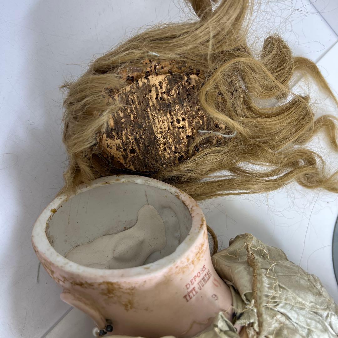 テート・ジュモー　アンティークビスクドール　ブルーアイ　首裏サイン有　共箱付