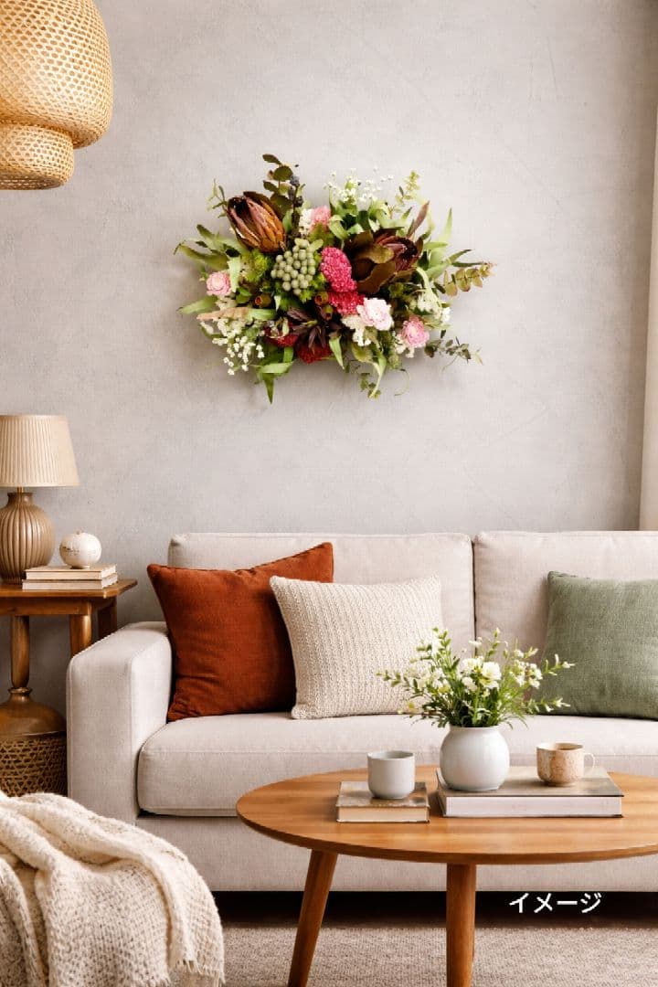 99.【人気♡✕横長スワッグ】ドライフラワー プレゼント プロテア 母の日