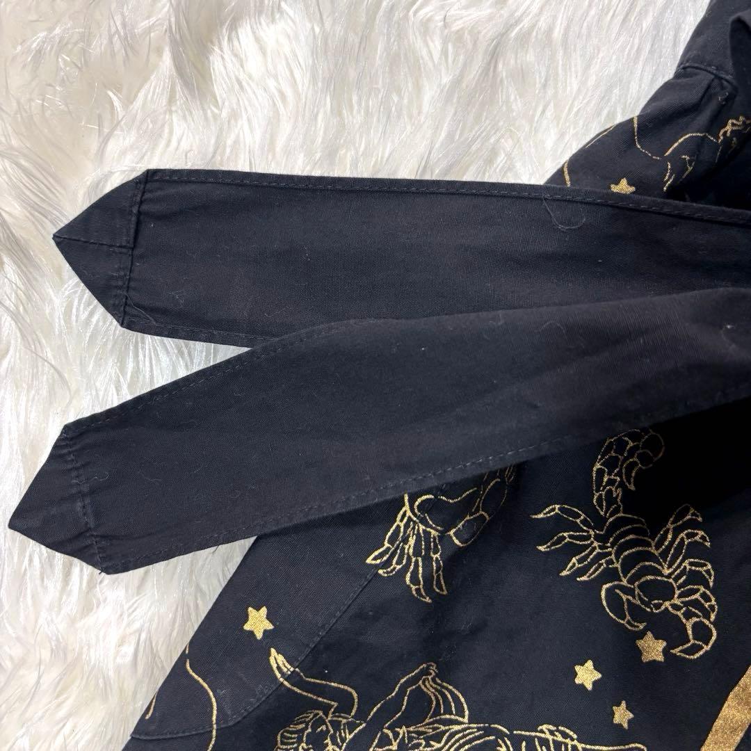 イヴサンローラン エプロン キャミワンピース 星座柄 総柄 ブラック 黒